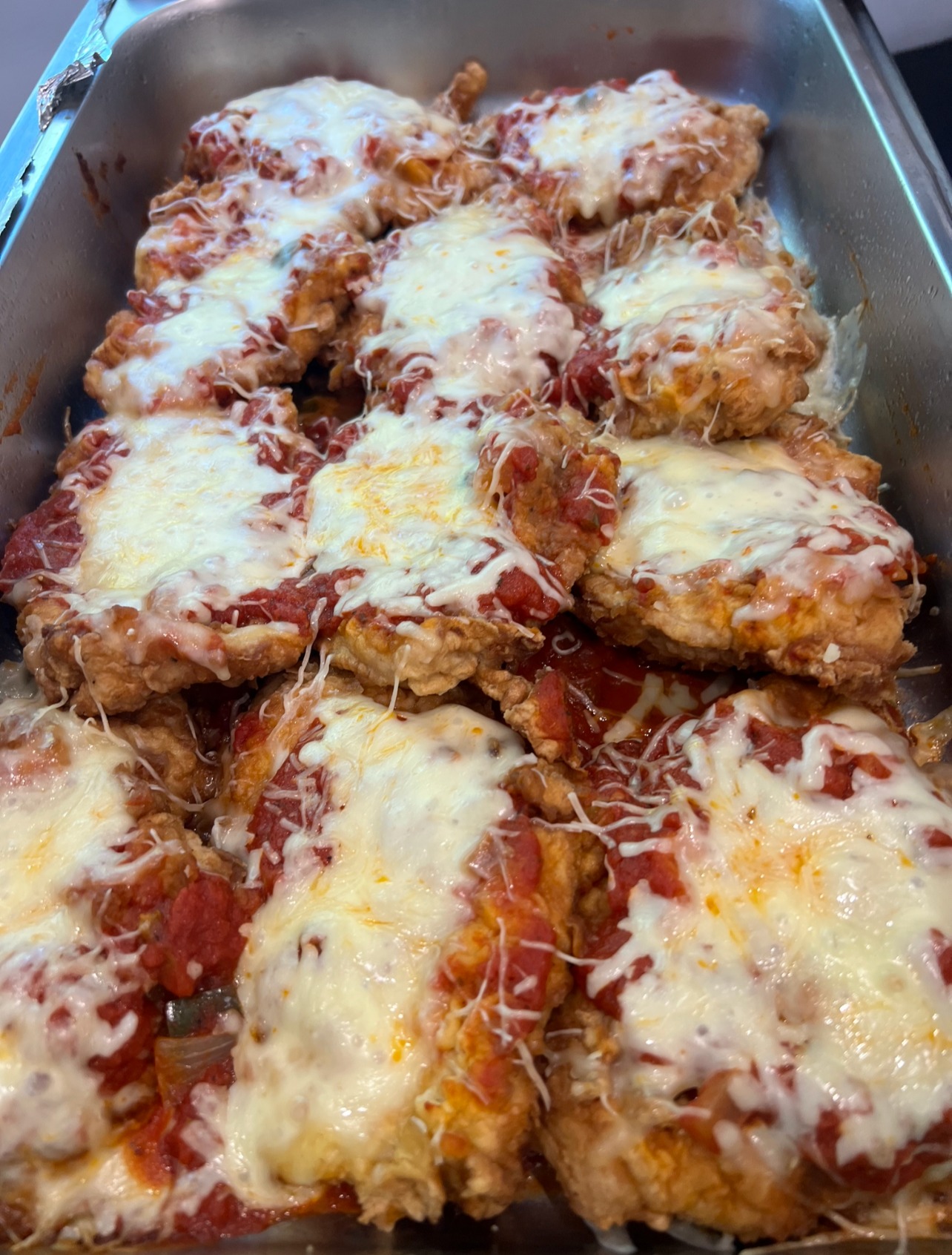 Chicken parmesan tray