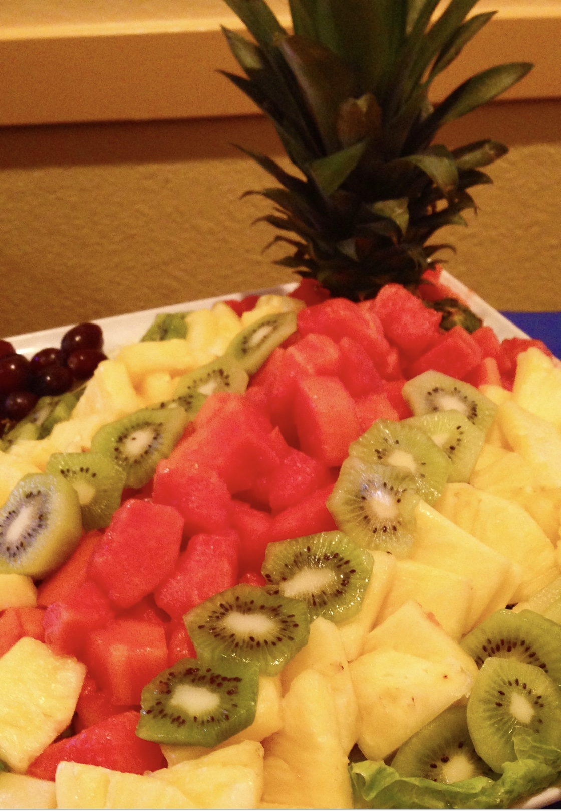 Fresh tropical fruit platter